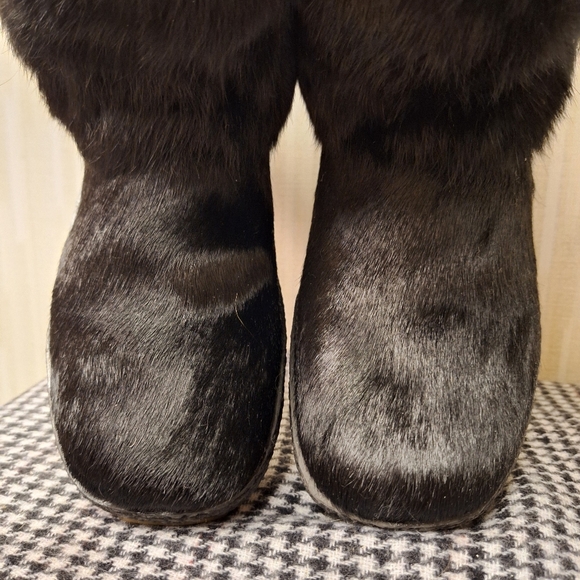 NWT Pajar Black Rabbit Fur Boots - US 8, EU 39 - Picture 3 of 6